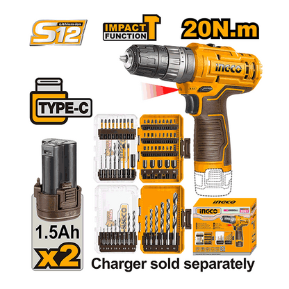 Visseuse à percussion 12V sans fil 2Batt Coniques