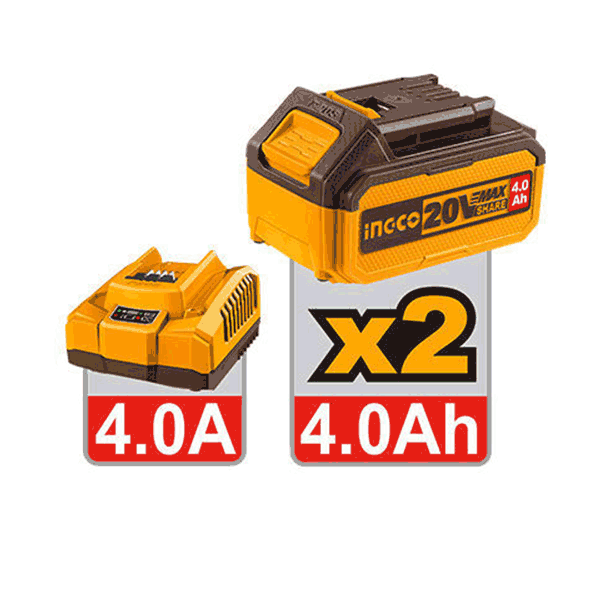 Meuleuse A Batterie 20V Brushless 115Mm 1000W 2 Batteries 4Ah - image 3